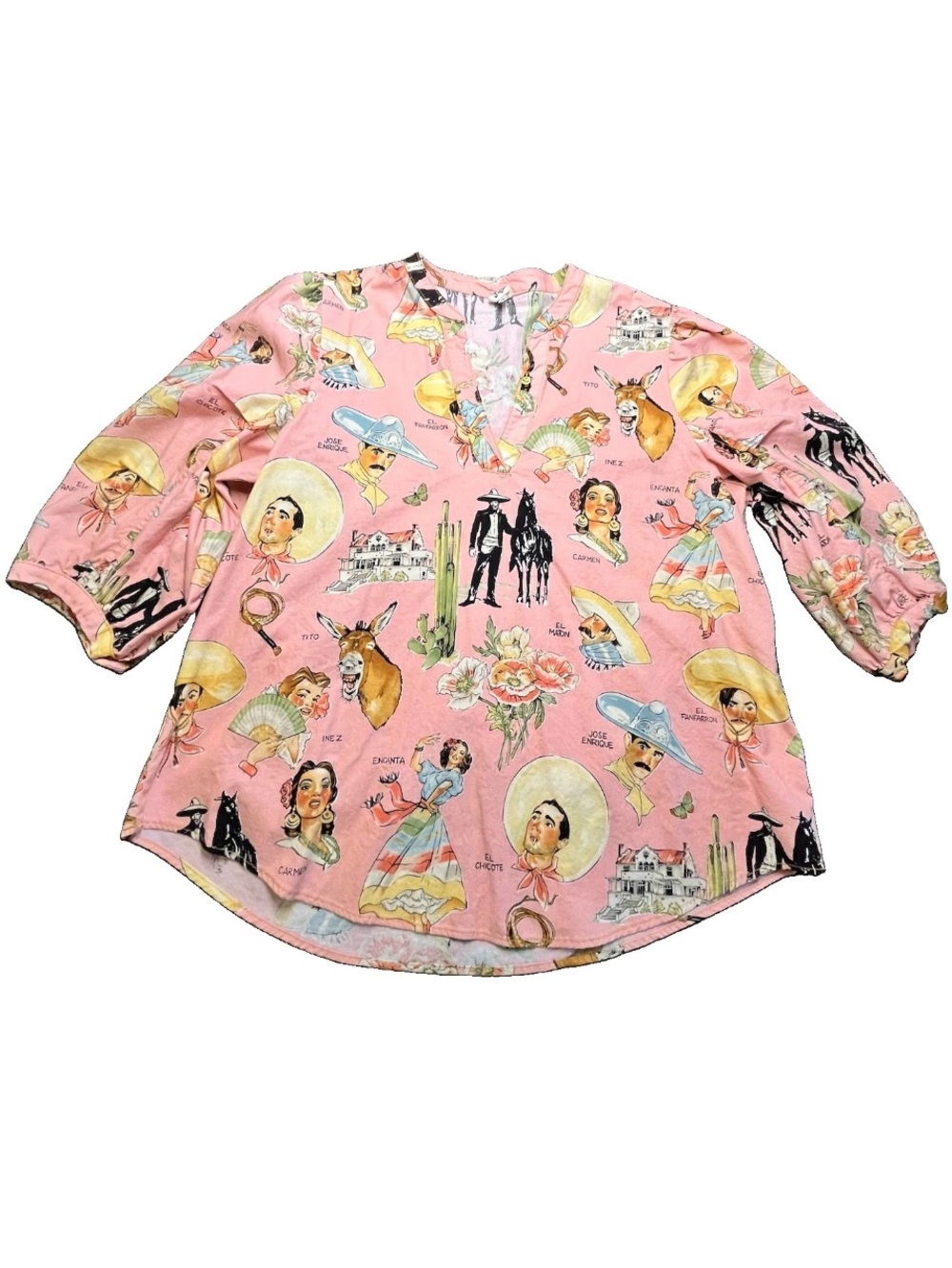 Ivy Jane Pink Vaqueros Top, XL